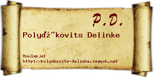 Polyákovits Delinke névjegykártya